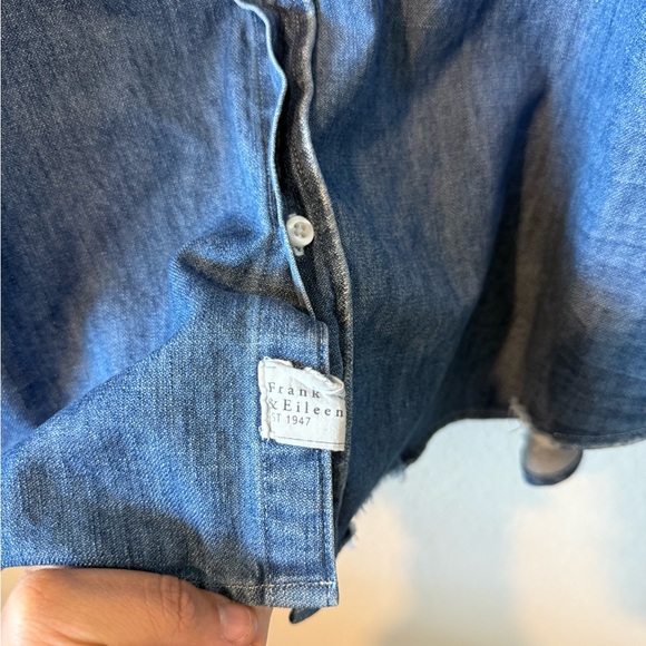 Frank & Elieen Denim Button Down The Elieen Sz Large - Picture 6 of 6